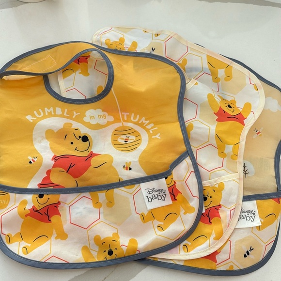 Disney Baby Pooh Bear Bib - 3pk - Picture 1 of 4